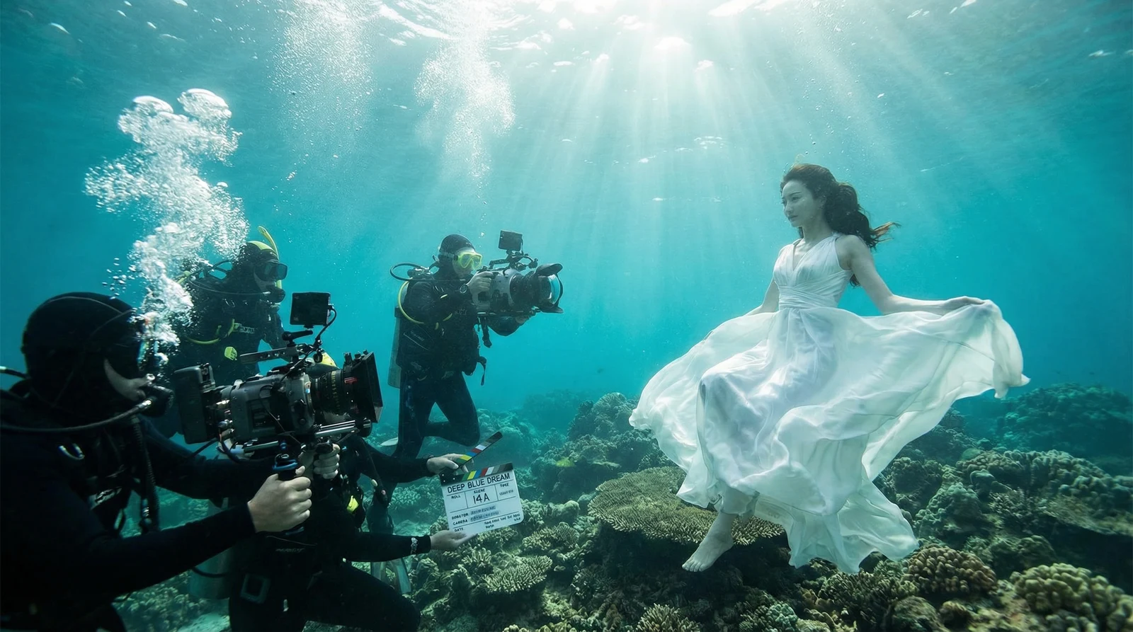 萝莉岛萝莉岛栏目水下拍摄现场花絮